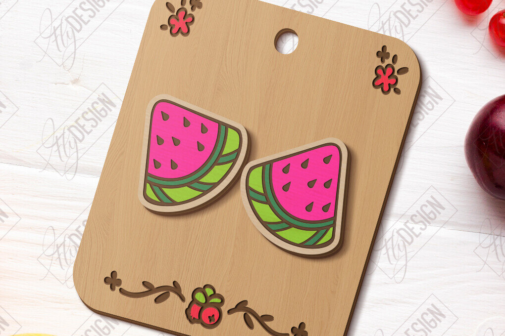 Intra απο ξύλο plywood 3mm-4mm πάχος – Stud Earrings Berries| CNC Δίασταση  5x5 cm INTRAFABR-121431968