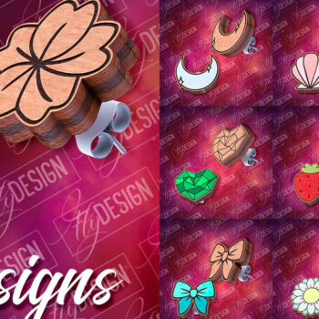 Intra απο ξύλο plywood 3mm-4mm πάχος – Σκουλαρίκια Stud| Αξεσουάρ Δίασταση  5x5 cm INTRAFABR-84106965 - Image 1