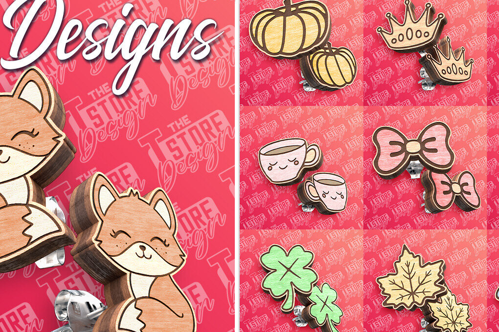 Intra απο ξύλο plywood 3mm-4mm πάχος – Σκουλαρίκια με καρφιά  κοπής με λέιζερ | CNC Δίασταση  5x5 cm INTRAFABR-83536515