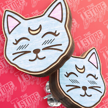 Intra απο ξύλο plywood 3mm-4mm πάχος – Σκουλαρίκια με καρφιά  κοπής με λέιζερ | CNC Δίασταση  5x5 cm INTRAFABR-83536515 - Image 3