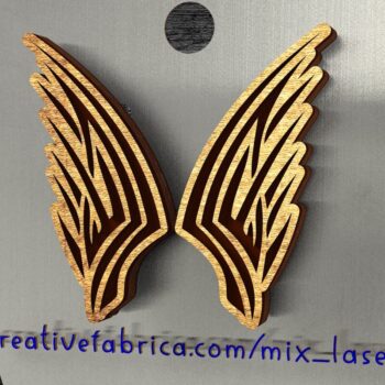 Intra απο ξύλο plywood 3mm-4mm πάχος – File Tribal Wing για Stud Earrings Δίασταση  5x5 cm INTRAFABR-122115775 - Image 1