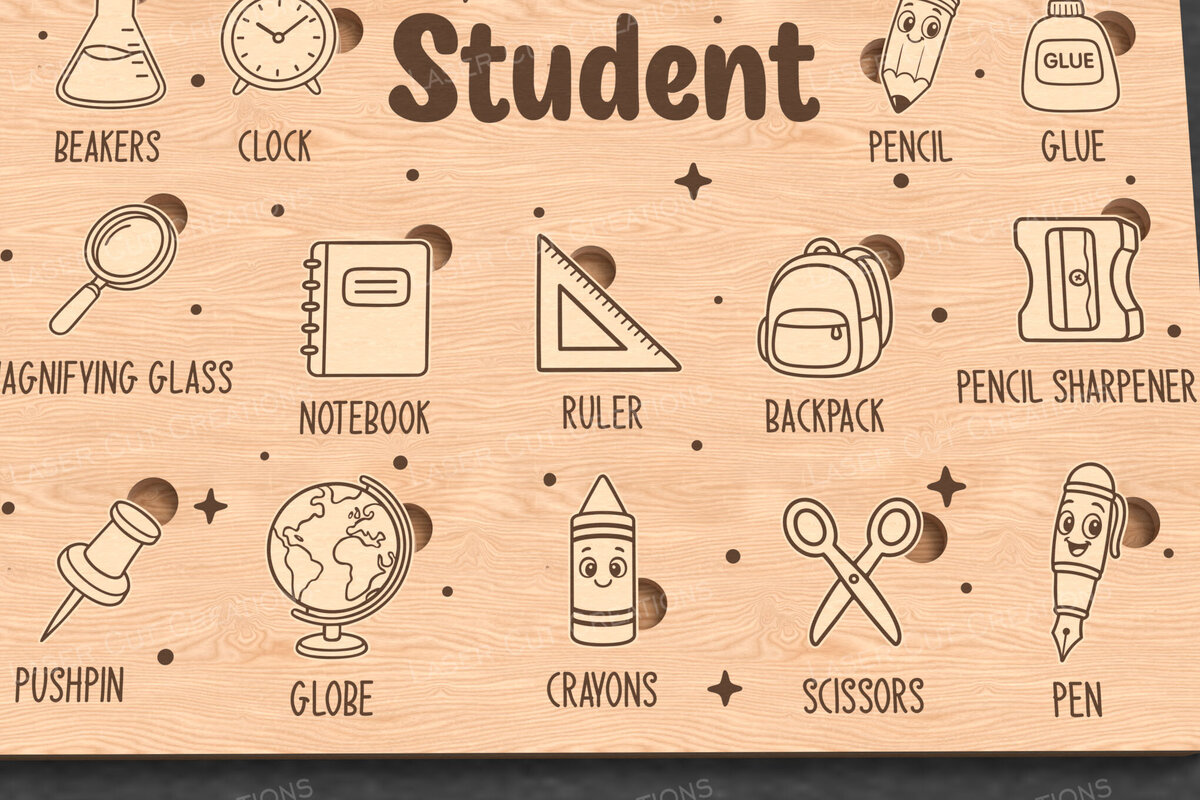 Intra απο ξύλο plywood 3mm-4mm πάχος – Παζλ Μαθητικών Προμηθειών - Δίασταση  20x20 cm INTRAFABR-123160853