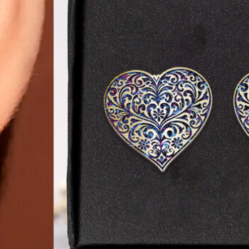 Intra απο ξύλο plywood 3mm-4mm πάχος – Καρφιά Σκουλαρίκια Καρδιά κοπής με λέιζερ. Δίασταση  5x5 cm INTRAFABR-119669836 - Image 1