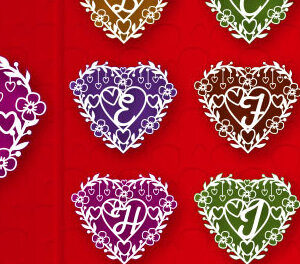 Intra απο ξύλο plywood 3mm-4mm πάχος – Κομψές καρδιές για την ημέρα του Αγίου Βαλεντίνου Δίασταση  20x20 cm INTRAFABR-110077470