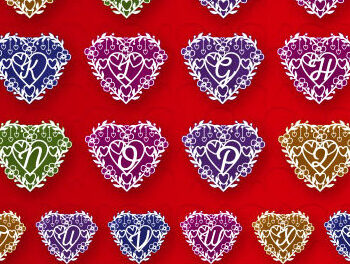 Intra απο ξύλο plywood 3mm-4mm πάχος – Κομψές καρδιές για την ημέρα του Αγίου Βαλεντίνου Δίασταση  20x20 cm INTRAFABR-110077470 - Image 2