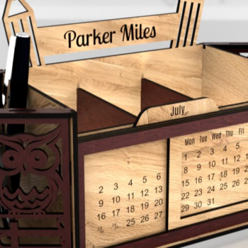 Intra απο ξύλο plywood 3mm-4mm πάχος – Κομψή, εξατομικευμένη μολυβοθήκη Δίασταση 20x20 cm INTRAFABR-121660858 - Image 1