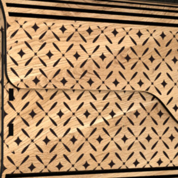 Intra απο ξύλο plywood 3mm-4mm πάχος – Κομψό γυναικείο συμπλέκτη Δίασταση  20x20 cm INTRAFABR-124377052 - Image 2