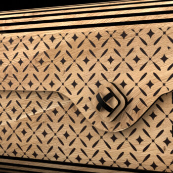 Intra απο ξύλο plywood 3mm-4mm πάχος – Κομψό γυναικείο συμπλέκτη Δίασταση  20x20 cm INTRAFABR-124377052 - Image 5