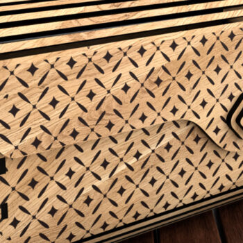 Intra απο ξύλο plywood 3mm-4mm πάχος – Κομψό γυναικείο συμπλέκτη Δίασταση  20x20 cm INTRAFABR-124377052 - Image 6