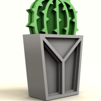 Intra απο ξύλο plywood 3mm-4mm πάχος – Πρότυπο Mutilayer διακόσμησης Succulemt Δίασταση  20x20 cm INTRAFABR-101711417 - Image 1