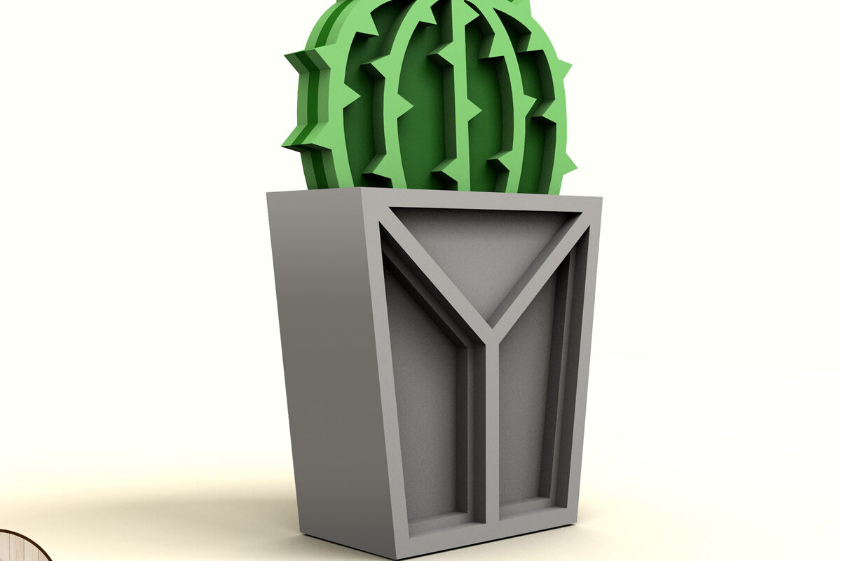 Intra απο ξύλο plywood 3mm-4mm πάχος – Πρότυπο Mutilayer διακόσμησης Succulemt Δίασταση  20x20 cm INTRAFABR-101711417