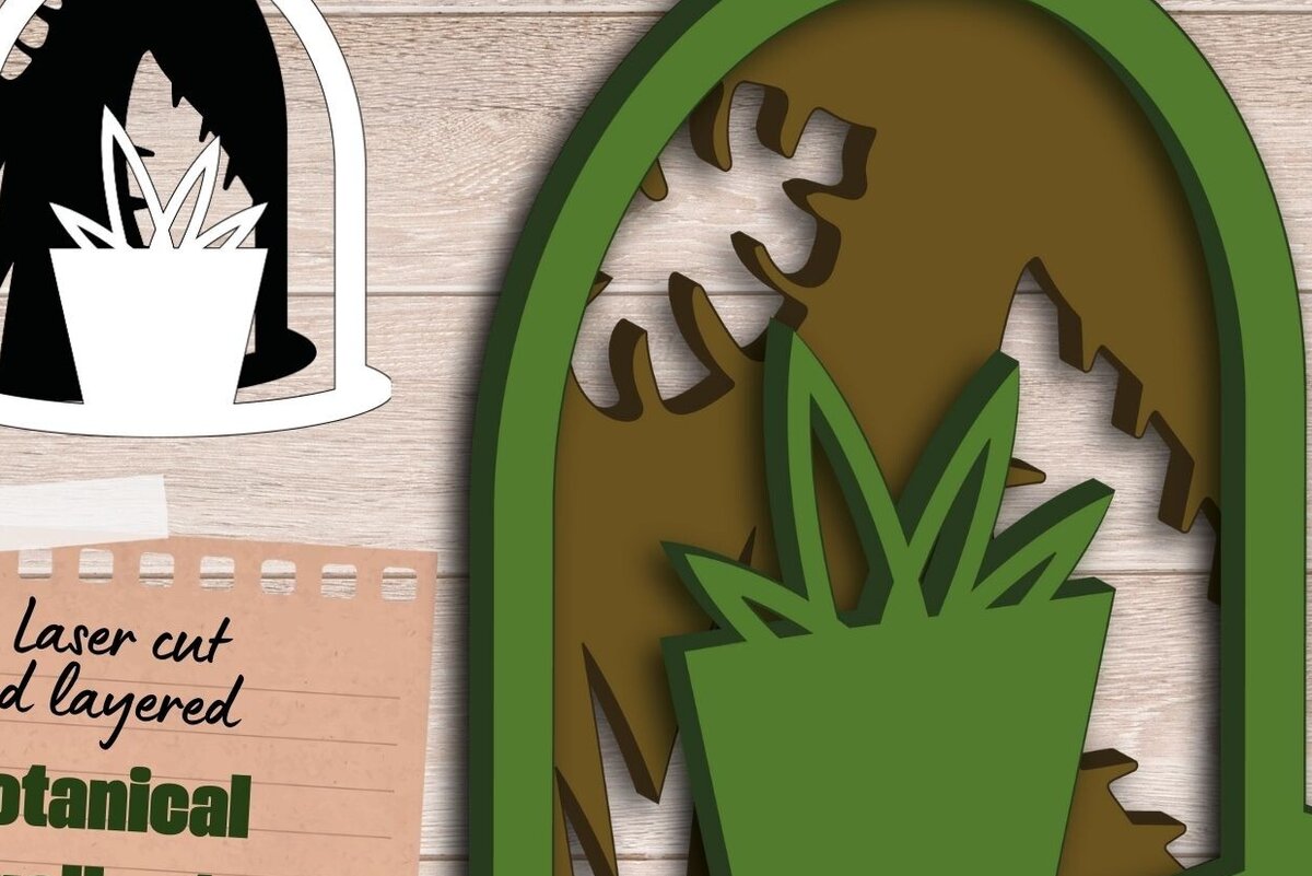 Intra απο ξύλο plywood 3mm-4mm πάχος – Χυμώδεις στρώσεις τοίχου τέχνης, Leaves Δίασταση  40x30 cm INTRAFABR-90264850