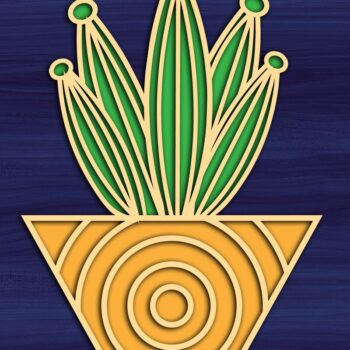 Intra απο ξύλο plywood 3mm-4mm πάχος – Αποκοπή αρχείου Succulent Magnet Δίασταση  20x20 cm INTRAFABR-31678610 - Image 1