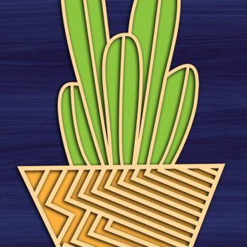 Intra απο ξύλο plywood 3mm-4mm πάχος – Αποκοπή αρχείου Succulent Magnet Δίασταση  20x20 cm INTRAFABR-31678612 - Image 1