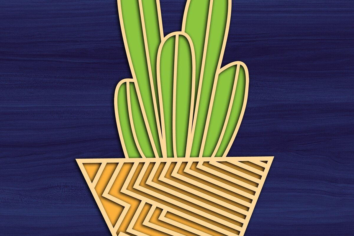 Intra απο ξύλο plywood 3mm-4mm πάχος – Αποκοπή αρχείου Succulent Magnet Δίασταση  20x20 cm INTRAFABR-31678612