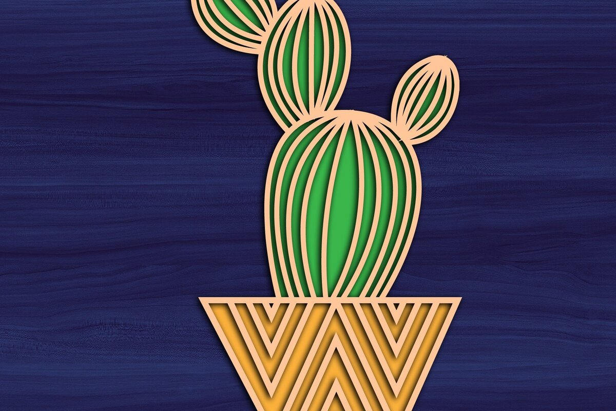 Intra απο ξύλο plywood 3mm-4mm πάχος – Αποκοπή αρχείου Succulent Magnet Δίασταση  20x20 cm INTRAFABR-31678618