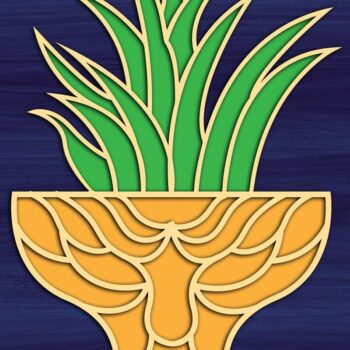 Intra απο ξύλο plywood 3mm-4mm πάχος – Αποκοπή αρχείου Succulent Magnet Δίασταση  20x20 cm INTRAFABR-31678609 - Image 1