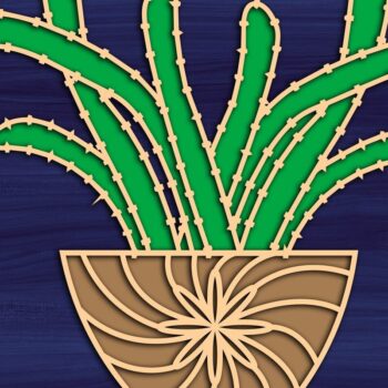 Intra απο ξύλο plywood 3mm-4mm πάχος – Χυμώδες Μαγνήτης Cut/Laser Δίασταση  20x20 cm INTRAFABR-31678439 - Image 1