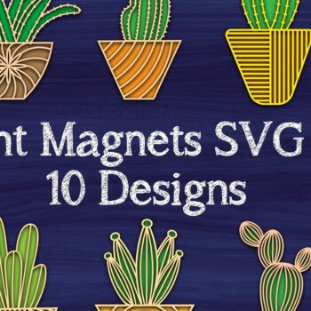 Intra απο ξύλο plywood 3mm-4mm πάχος – Πακέτο αρχείου Cut Succulent Magnets Δίασταση  20x20 cm INTRAFABR-31679061 - Image 1