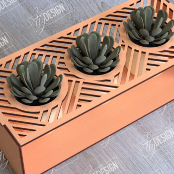 Intra απο ξύλο plywood 3mm-4mm πάχος – Στάση φυτευτών παχύφυτων | Κάτοχος λουλουδιών Δίασταση  20x20 cm INTRAFABR-101712801 - Image 1