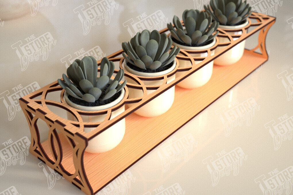 Intra απο ξύλο plywood 3mm-4mm πάχος – Στάση φυτευτών παχύφυτων | Κάτοχος λουλουδιών Δίασταση  20x20 cm INTRAFABR-101713425