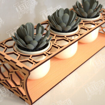 Intra απο ξύλο plywood 3mm-4mm πάχος – Στάση φυτευτών παχύφυτων | Κάτοχος λουλουδιών Δίασταση  20x20 cm INTRAFABR-101713496 - Image 1