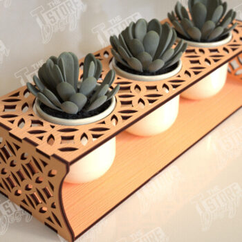 Intra απο ξύλο plywood 3mm-4mm πάχος – Στάση φυτευτών παχύφυτων | Κάτοχος λουλουδιών Δίασταση  20x20 cm INTRAFABR-101713515 - Image 1