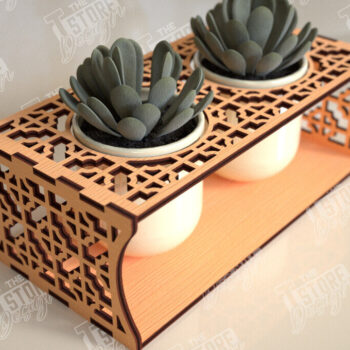 Intra απο ξύλο plywood 3mm-4mm πάχος – Στάση φυτευτών παχύφυτων | Κάτοχος λουλουδιών Δίασταση  20x20 cm INTRAFABR-101713540 - Image 1