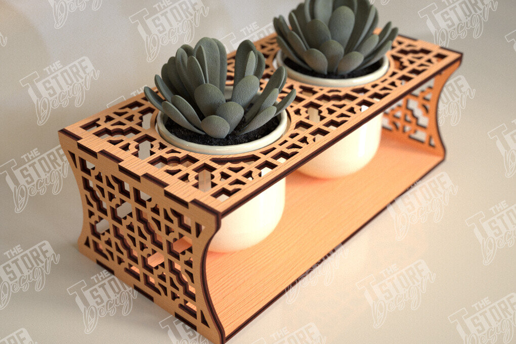 Intra απο ξύλο plywood 3mm-4mm πάχος – Στάση φυτευτών παχύφυτων | Κάτοχος λουλουδιών Δίασταση  20x20 cm INTRAFABR-101713540