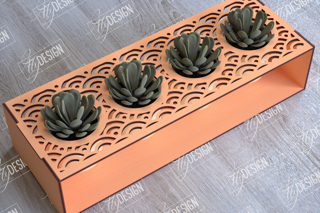 Intra απο ξύλο plywood 3mm-4mm πάχος – Στάση φυτευτών παχύφυτων | Κάτοχος λουλουδιών Δίασταση  20x20 cm INTRAFABR-101712732