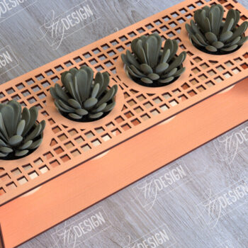 Intra απο ξύλο plywood 3mm-4mm πάχος – Στάση φυτευτών παχύφυτων | Κάτοχος λουλουδιών Δίασταση  20x20 cm INTRAFABR-101712737 - Image 1