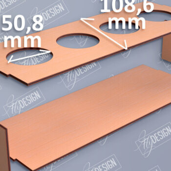 Intra απο ξύλο plywood 3mm-4mm πάχος – Στάση φυτευτών παχύφυτων | Κάτοχος λουλουδιών Δίασταση  20x20 cm INTRAFABR-101712737 - Image 2