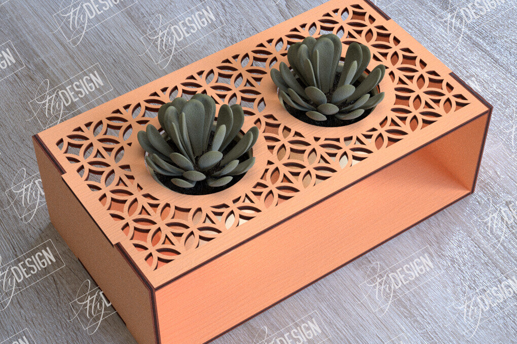 Intra απο ξύλο plywood 3mm-4mm πάχος – Στάση φυτευτών παχύφυτων | Κάτοχος λουλουδιών Δίασταση  20x20 cm INTRAFABR-101712755