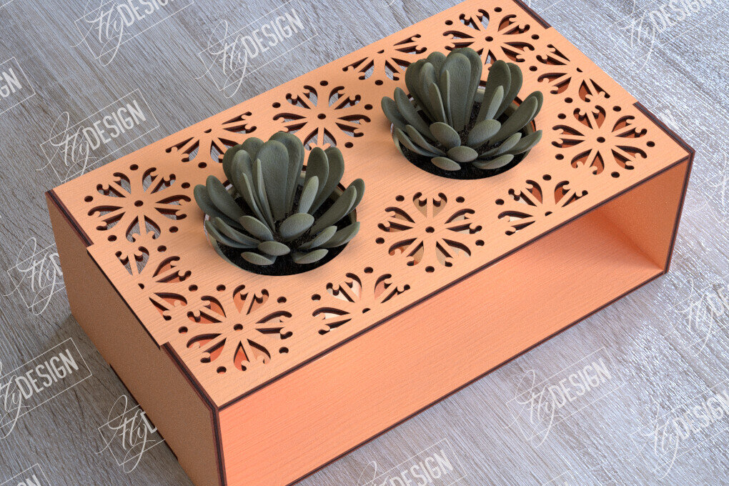 Intra απο ξύλο plywood 3mm-4mm πάχος – Στάση φυτευτών παχύφυτων | Κάτοχος λουλουδιών Δίασταση  20x20 cm INTRAFABR-101712767