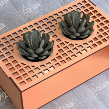 Intra απο ξύλο plywood 3mm-4mm πάχος – Στάση φυτευτών παχύφυτων | Κάτοχος λουλουδιών Δίασταση  20x20 cm INTRAFABR-101712778 - Image 1