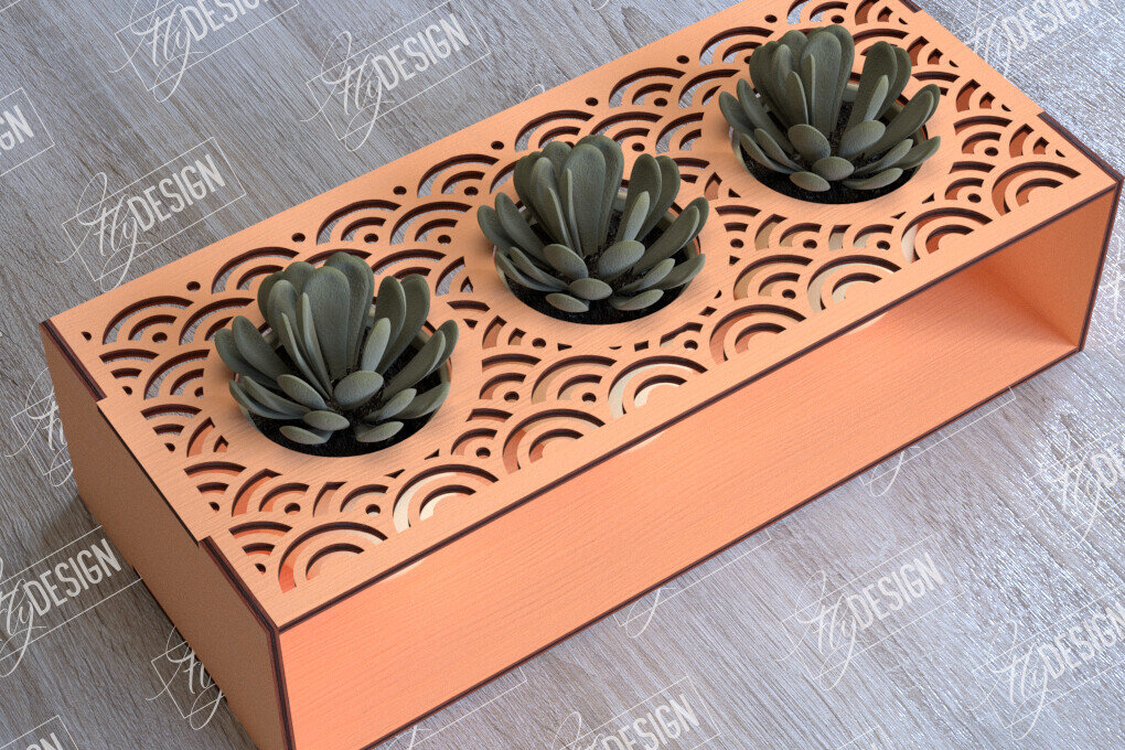 Intra απο ξύλο plywood 3mm-4mm πάχος – Στάση φυτευτών παχύφυτων | Κάτοχος λουλουδιών Δίασταση  20x20 cm INTRAFABR-101712791