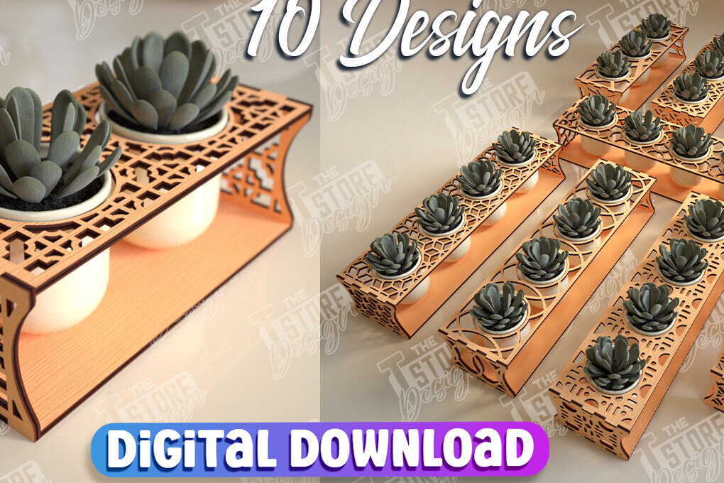 Intra απο ξύλο plywood 3mm-4mm πάχος – Πακέτο κοπής με λέιζερ βάσης χυμώδους φυτευτή Δίασταση  20x20 cm INTRAFABR-101713719