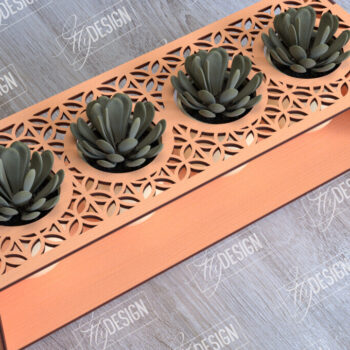 Intra απο ξύλο plywood 3mm-4mm πάχος – Πακέτο κοπής με λέιζερ βάσης χυμώδους φυτευτή Δίασταση  20x20 cm INTRAFABR-101712968 - Image 5