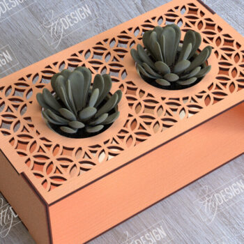 Intra απο ξύλο plywood 3mm-4mm πάχος – Πακέτο κοπής με λέιζερ βάσης χυμώδους φυτευτή Δίασταση  20x20 cm INTRAFABR-101712968 - Image 9