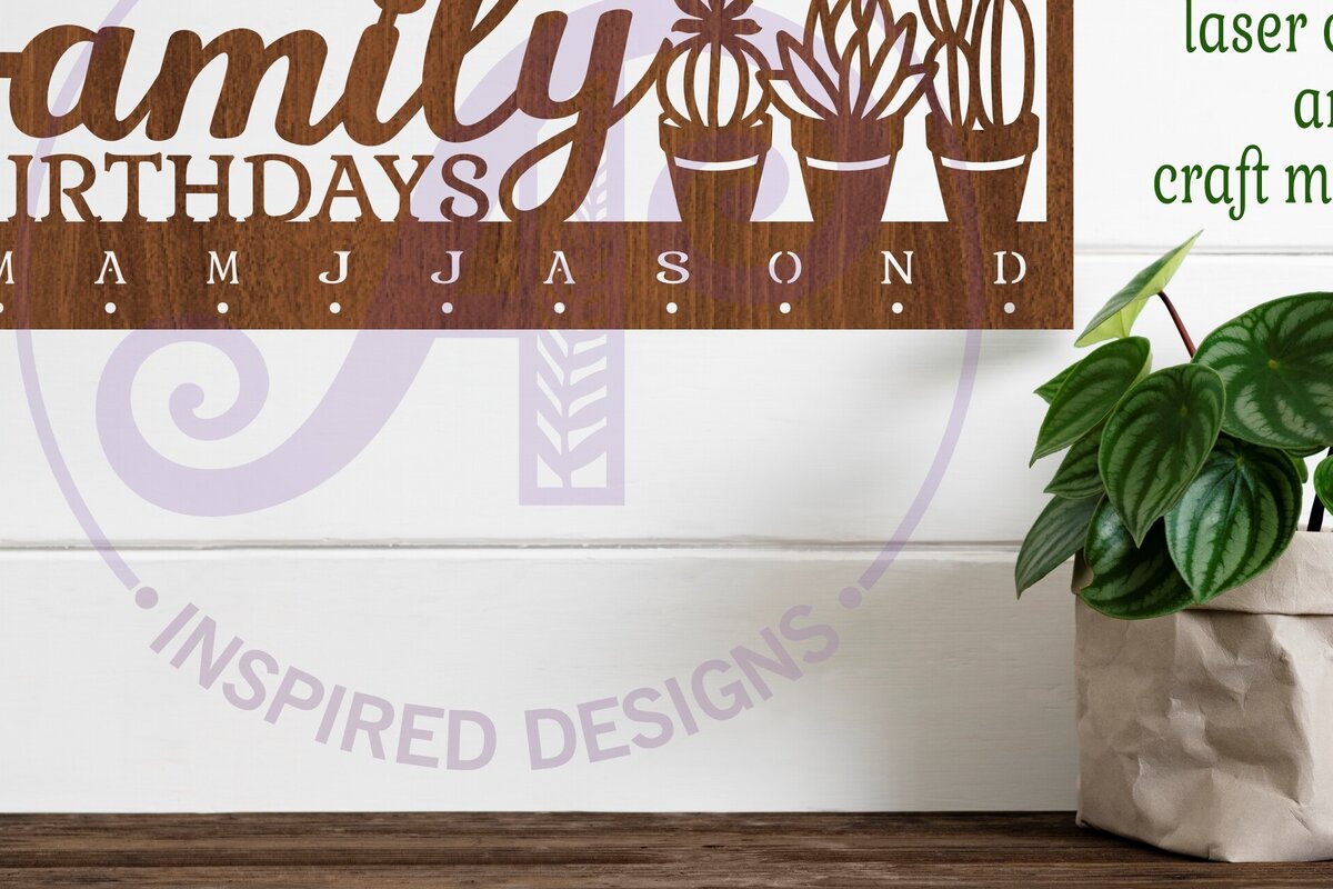 Intra απο ξύλο plywood 3mm-4mm πάχος – Σετ ημερολογίου παχύφυτα Δίασταση  20x20 cm INTRAFABR-93196482