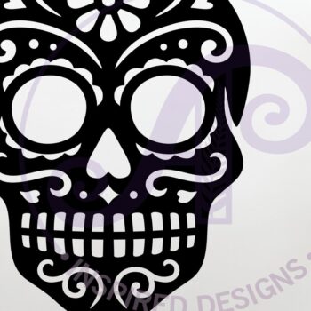 Intra απο ξύλο plywood 3mm-4mm πάχος – Σήμα τοίχου με λεπτομερή αποκοπή 1. Sugar Skull Δίασταση  40x30 cm INTRAFABR-123701084 - Image 2