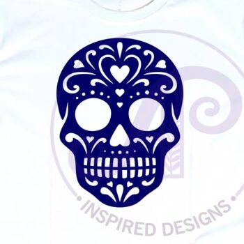 Intra απο ξύλο plywood 3mm-4mm πάχος – Επιτοίχια επιγραφή Sugar Skull Λεπτομερής αποκοπή 3 Δίασταση  20x20 cm INTRAFABR-123701152 - Image 3