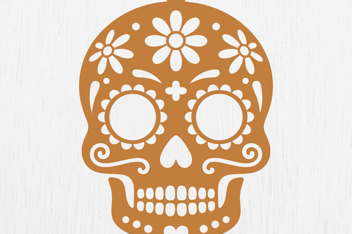 Intra απο ξύλο plywood 3mm-4mm πάχος – Σκουλαρίκια Sugar Skull Design10 Δίασταση  5x5 cm INTRAFABR-123092380
