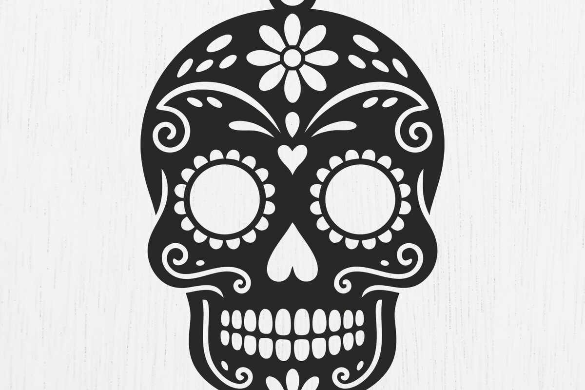 Intra απο ξύλο plywood 3mm-4mm πάχος – Σκουλαρίκια Sugar Skull Design11 Δίασταση  5x5 cm INTRAFABR-123161544