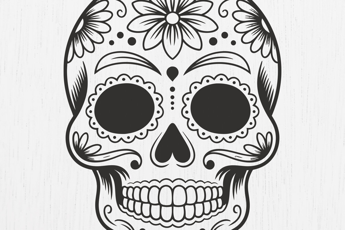 Intra απο ξύλο plywood 3mm-4mm πάχος – Σκουλαρίκια Sugar Skull Design15 Δίασταση  5x5 cm INTRAFABR-123161744
