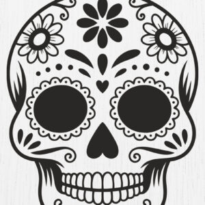 Intra απο ξύλο plywood 3mm-4mm πάχος – Σκουλαρίκια Sugar Skull Design16 Δίασταση  5x5 cm INTRAFABR-123219296