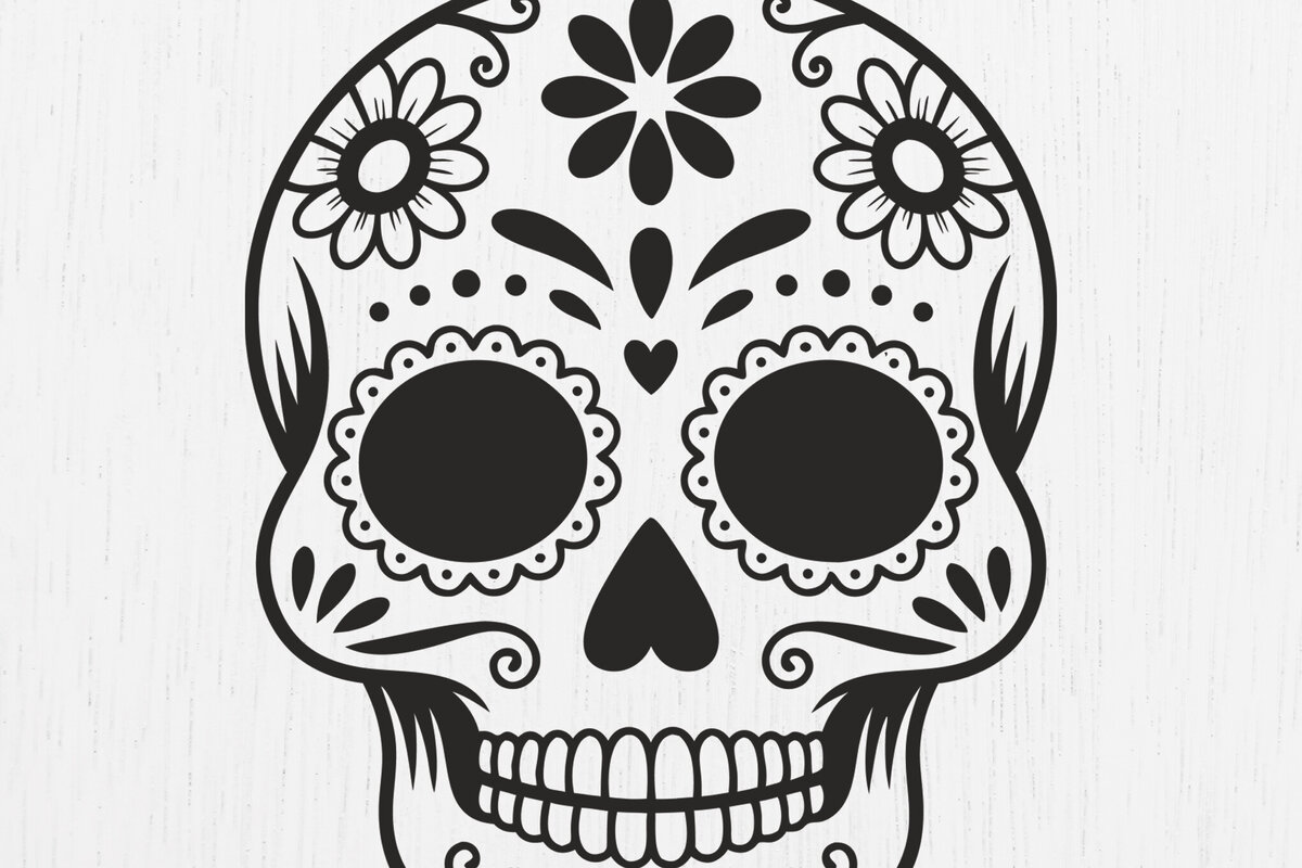 Intra απο ξύλο plywood 3mm-4mm πάχος – Σκουλαρίκια Sugar Skull Design16 Δίασταση  5x5 cm INTRAFABR-123219296
