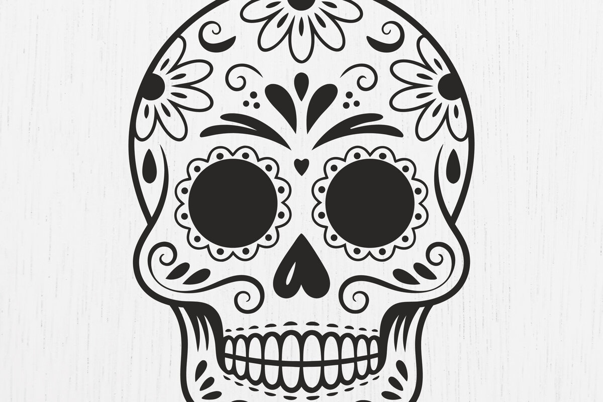 Intra απο ξύλο plywood 3mm-4mm πάχος – Σκουλαρίκια Sugar Skull Design17 Δίασταση  5x5 cm INTRAFABR-123219355
