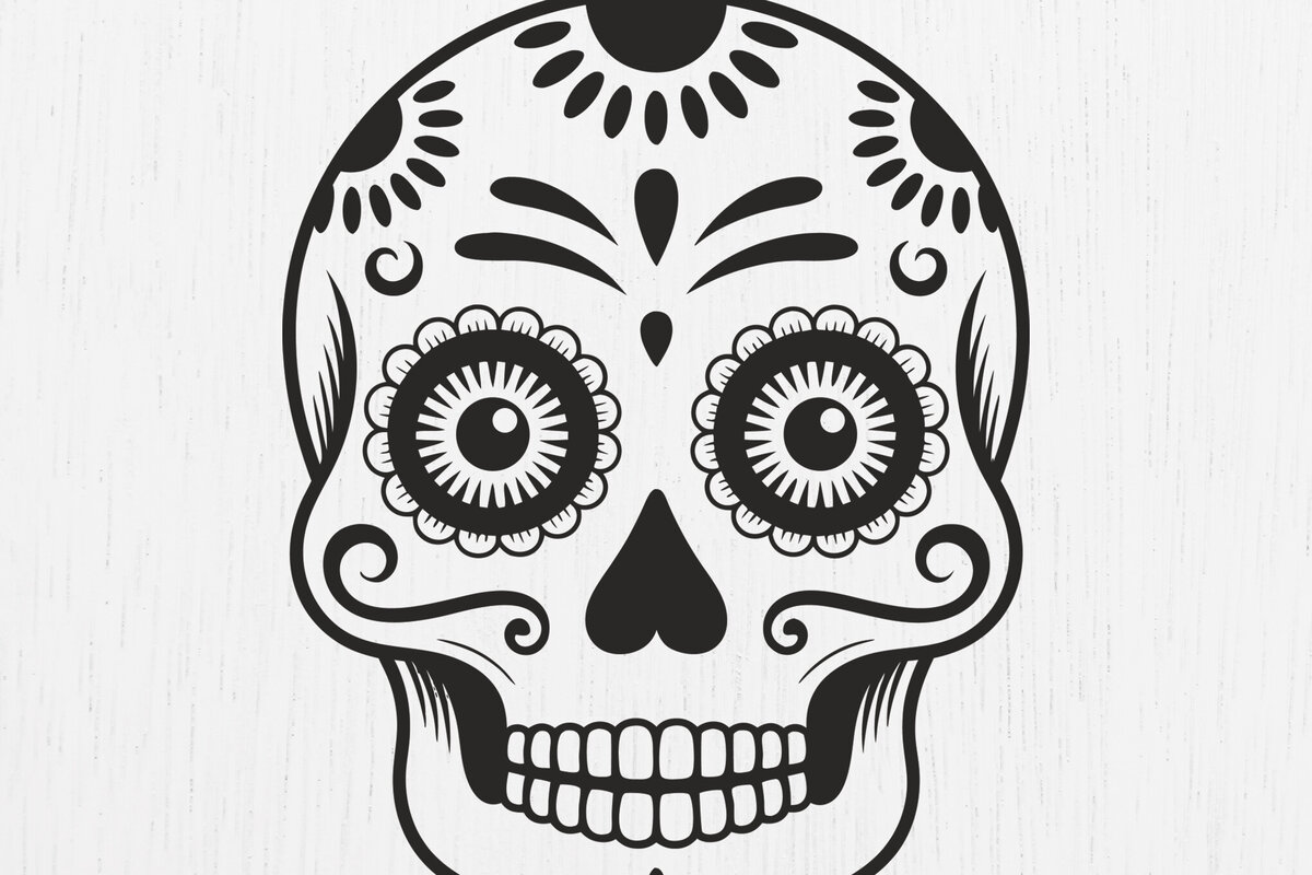 Intra απο ξύλο plywood 3mm-4mm πάχος – Σκουλαρίκια Sugar Skull Design18 Δίασταση  5x5 cm INTRAFABR-123219390