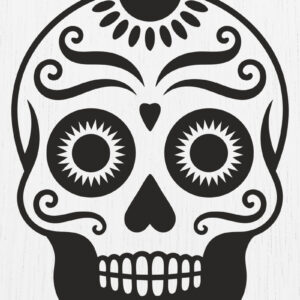 Intra απο ξύλο plywood 3mm-4mm πάχος – Σκουλαρίκια Sugar Skull Design19 Δίασταση  5x5 cm INTRAFABR-123219421